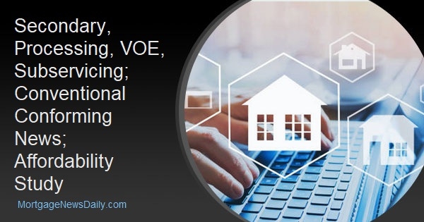 Secondary, Processing, VOE, Subservicing; Conventional Conforming News; Affordability Study - Vimarsana News