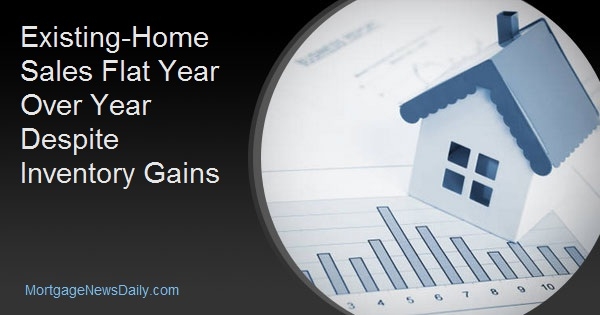 Existing-Home Sales Flat Year Over Year Despite Inventory Gains